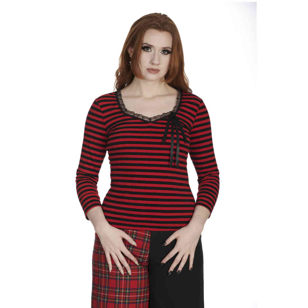 Banned - Fade Into You Longsleeve top - Black/Red